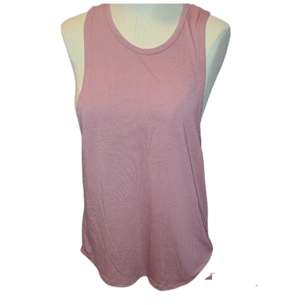The Free Yoga, Pink workout top.